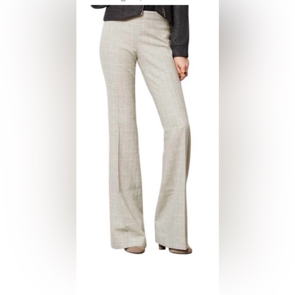 Anthropologie Pants - Anthropologie Elevenses The Brighton Plaid Wool Flare Trouser Pants Sz 14